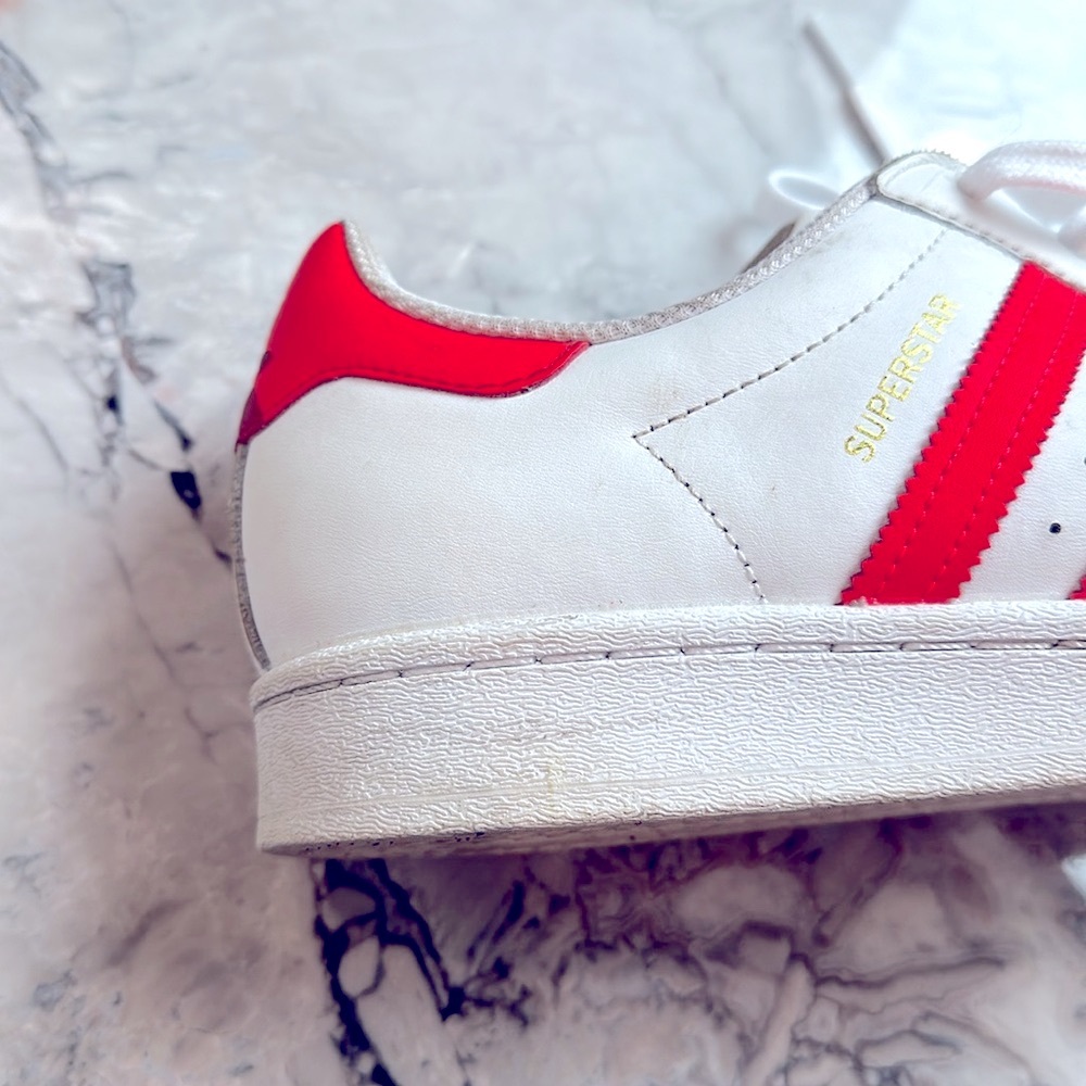 adidas White and Red Women's Sneakers - Picture 6 of 6